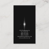 縦型黒灰色モノグラム名刺 名刺 (裏面)