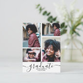縦型5フォト卒業パーティー招待状 ポストカード (スタンド正面)