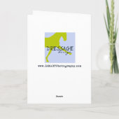 縦型5x7グリーティングカードのジャンプ カード (裏面)