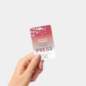 縦型 レッド グレー プレス 従業員識別 ID バッジ (手持ち)