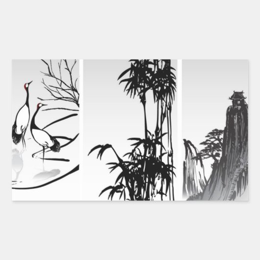 縦巻物 長方形シール (正面)