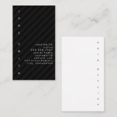 縦文字デザイン線(ストライプ縦型) 名刺 (正面/裏面)