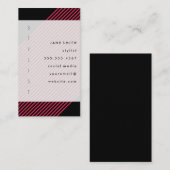 縦文字デザイン線(ストライプ縦型) 名刺 (正面/裏面)