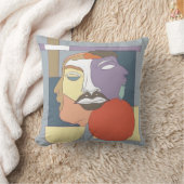 縦断のジオメトリ調和 クッション (ブランケット)