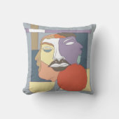 縦断のジオメトリ調和 クッション (正面)