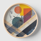 縦断のジオメトリ調和 壁時計 (正面)