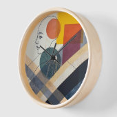 縦断のジオメトリ調和 壁時計 (傾斜)