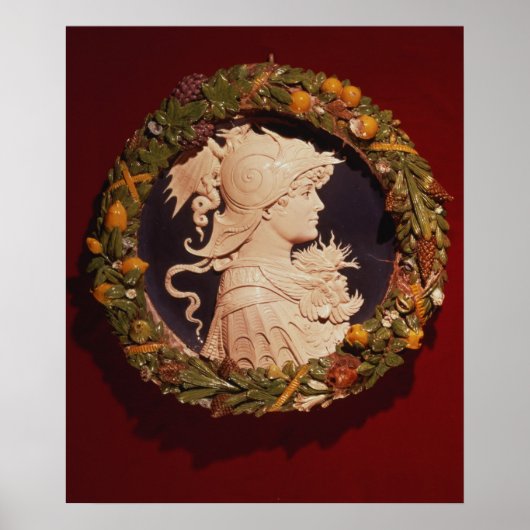 縦断方位を持つラウンドデルポートレート ポスター (正面)