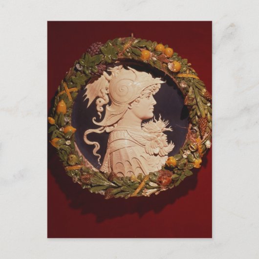 縦断方位を持つラウンドデルポートレート ポストカード (正面)