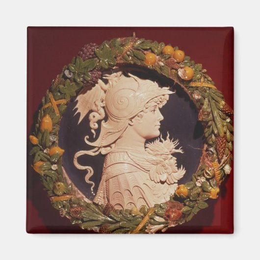 縦断方位を持つラウンドデルポートレート マグネット (正面)