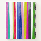 縦方向のストライプ ノートブック (裏面)