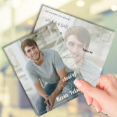 縦方向の写真の卒業日付の保存 ポストカード