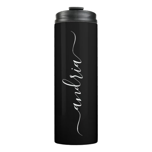 縦方向の白いスクリプト名を黒で表示 タンブラー (正面)