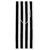 縦書きの白黒ストライプ ワインギフトバッグ (裏面)