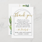 縦書きミニマルの葬儀サンキューカード サンキューカード (正面/裏面)