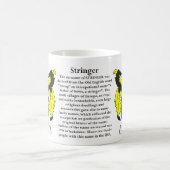 縦桁家族の紋章付き外衣 コーヒーマグカップ (中央)