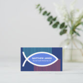 縦波線イヒツスフィッシュ社会事業 名刺 (スタンド正面)