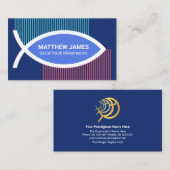 縦波線イヒツスフィッシュ社会事業 名刺 (正面/裏面)