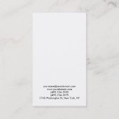 縦灰色モノグラムホワイトクリーンな名刺 名刺 (裏面)