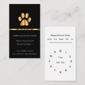 縦獣医のオフィスのアポイントメントカード 名刺 (正面/裏面)