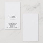 縦白スタイリッシュプレーンシンプル名刺 名刺 (正面/裏面)