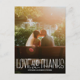 縦的な愛感謝していと結婚のサンキューカード ポストカード