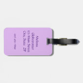 縦紫色の花 ラゲッジタグ (裏面横)