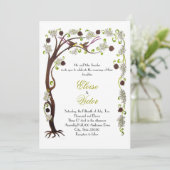 縦結婚式の発表生命の樹 招待状 (スタンド正面)