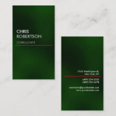 縦緑赤線魅力的な名刺 名刺 (正面/裏面)