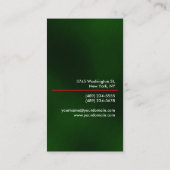 縦緑赤線魅力的な名刺 名刺 (裏面)