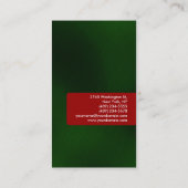 縦緑赤魅力的なチャーム名刺 名刺 (裏面)