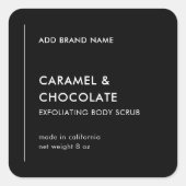 縦線ブランドの追加カスタム色の製品ラベル スクエアシール (正面)