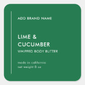 縦線 ブランド カスタム カラー 商品ラベル スクエアシール (正面)