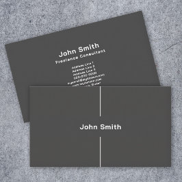 縦線、ミニマリスト（黒） 名刺