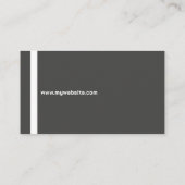 縦線（太）、ウルトラミニマリストブラック 名刺 (裏面)