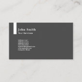 縦線（太）、ウルトラミニマリストブラック 名刺 (正面)