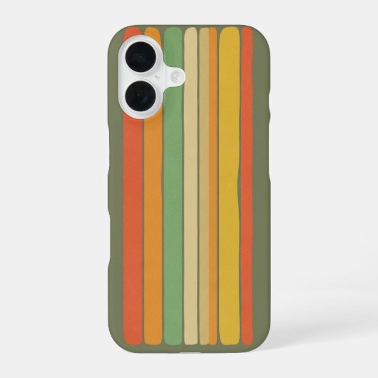 縦縞パネル iPhone 16ケース (裏面)
