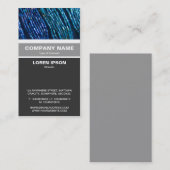 縦縞模様 – 青いビーズロープ 名刺 (正面/裏面)
