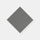 縦縞 ブラック ホワイト スタンダードカクテルナプキン (角)