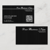 縦縞QRコード 名刺 (正面/裏面)