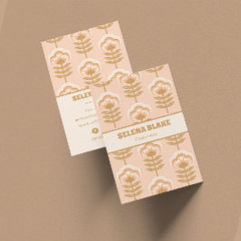 縦花モダン柄 – エレガントトレンディー 名刺