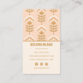 縦花モダン柄 – エレガントトレンディー 名刺 (裏面)