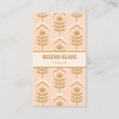 縦花モダン柄 – エレガントトレンディー 名刺 (正面)