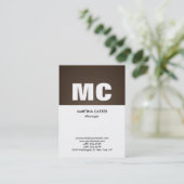 縦視白一角プロフェッショナル モダン 名刺 (スタンド正面)