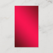 縦赤白色ミニマルモダンリストプレーン 名刺 (裏面)