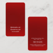 縦赤芸術的のユニークデザイン 名刺 (正面/裏面)