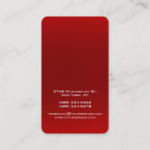 縦赤芸術的のユニークデザイン 名刺 (裏面)