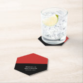 縦赤黒抽象芸術モダンスタイリッシュトレンディー ペーパーコースター (インサイチュ)