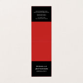 縦赤黒抽象芸術モダンスタイリッシュトレンディー 名刺 (外部フラット)