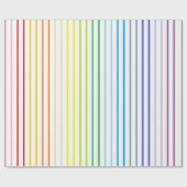 縦輪郭付き広域虹のストライプ数 ラッピングペーパー (フラット)